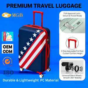 Maleta de Viaje Rígida Personalizada con Ruedas, <span class=keywords><strong>Maletas</strong></span> de Mano de 20, 24 y 28 Pulgadas, Ligeras, de Policarbonato - Product Image 1