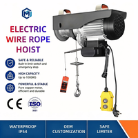 Mini palan électrique antirouille léger monophasé 110V 220V avec commande sans fil ou filaire, capacité 200 kg, pour atelier domestique et garage