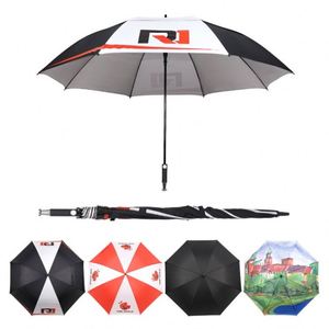 Parapluie promotionnel de marque avec poignée chauffante, parapluie d'hôtel pour hommes avec tissu imperméable - Product Image 1