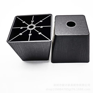 Pieds de canapé carrés en plastique Lianxing 75x57x65mm noirs – Vente directe usine - Product Image 5