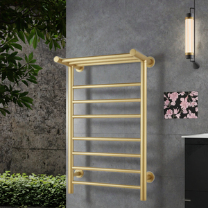 Calentador de Toallas Eléctrico Inteligente Moderno para Baño, Toallero Calefactor de Pared en Oro Cepillado, Negro y Gris - Product Image 3