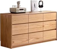 Commode à 9 tiroirs en bois d'ingénierie, finition chêne moderne, commode de rangement pour chambre à coucher