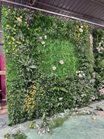 Mur de fleurs artificielles personnalisé Bagang, fleurs artificielles 3D mélangées, toile de fond enroulable faite à la main pour mariage, événement, décoration de fête