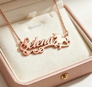 Collar con Nombre <span class=keywords><strong>de</strong></span> Unicornio Personalizado, Cadena <span class=keywords><strong>de</strong></span> Acero Inoxidable Chapada en Oro, Joyería <span class=keywords><strong>de</strong></span> Moda, Colgante con Inicial <span class=keywords><strong>de</strong></span> Nombre Personalizado - Product Image 5