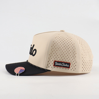 Gorra de Golf Personalizada de 5 Paneles con Logotipo Bordado en 3D, Impermeable, con Orificios de Ventilación Cortados con Láser, Transpirable, Estilo Urbano