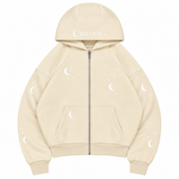 Ensemble de survêtements surdimensionnés personnalisés en tissu Air Layer avec broderie et épaules tombantes pour femme
