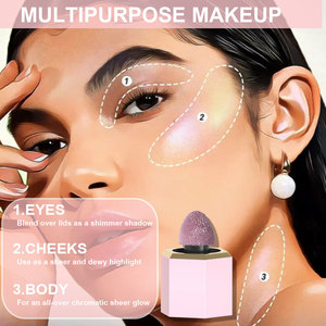 DUNUF Lápiz <span class=keywords><strong>Iluminador</strong></span> <span class=keywords><strong>de</strong></span> <span class=keywords><strong>Ojos</strong></span> con Brillo, Maquillaje Facial Resplandeciente, Contorno Brillante, Paleta <span class=keywords><strong>de</strong></span> Iluminadores Rosa y Blanco, Cosméticos - Product Image 5