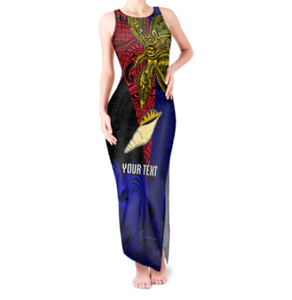 Hot Selling Papua Nieuwe Guinea Tank Maxi Jurk Onafhankelijkheid Jubileum Print Logo Luxe Galajurken Met Split Ademend - Product Image 3