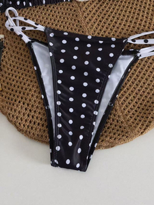 วิวิบลุค Z406ST02 ชุดว่ายน้ำผู้หญิงลายจุดเซ็กซี่บิกินี่ผูกเชือกชุดบราสองชิ้นชุดชายหาดชุดว่ายน้ำวันหยุด - Product Image 4