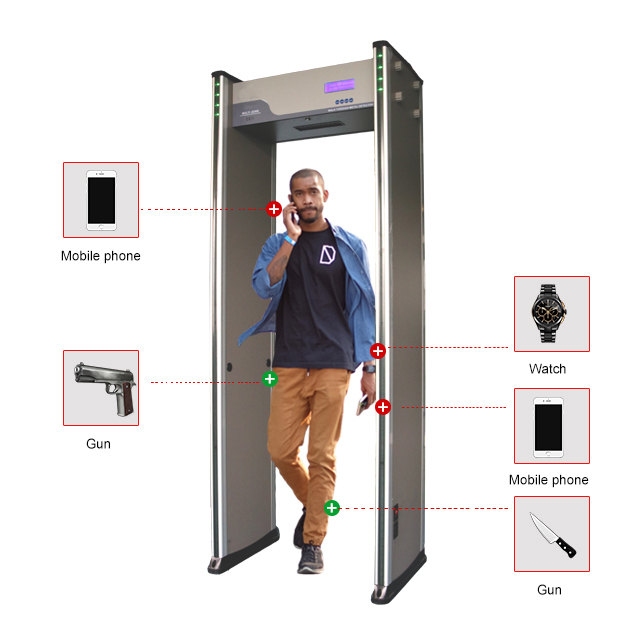 Factory Price Security Sensitivity Door Walk Through Body Metal Detector Along with 8/18 Zones Setting for Full Body Scanning