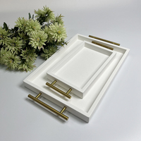 Plateaux en cuir tissé de luxe américains sur mesure, plateaux en métal, plateaux de décoration intérieure, plateaux de rangement de bureau, plateaux en cuir pour hôtel