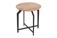 Ensemble de table basse moderne en bois de manguier fait main, écologique et contemporain, avec table d'appoint
