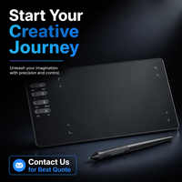 Tablette d'illustration numérique professionnelle 8 pouces avec zone de travail USB, compatible Android/Windows/MacOS/Windows 11, 16384 niveaux de pression