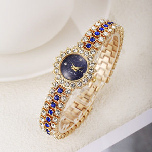 Reloj de cuarzo para mujer con diamantes de girasol, reloj de moda elegante de lujo, conjunto de regalo de joyería - Product Image 6
