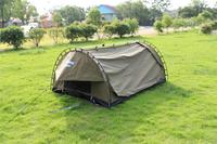 Tente de camping de luxe imperméable à double couche avec poteaux en aluminium, toile Rip Stop, matelas de 7 cm, logo personnalisé, une chambre
