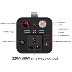 Petit générateur <span class=keywords><strong>solaire</strong></span> 180W avec panneau <span class=keywords><strong>solaire</strong></span> 60W <span class=keywords><strong>Kit</strong></span> de Station d'alimentation Portable pour urgence domestique extérieure - Product Image 6