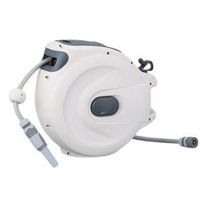 30M Retractable Garden <b>Hose</b> Reel - 180° Rotatable <b>Wall</b>-<b>Mounted</b> Plastic <b>Hose</b> Holder for Watering Plants & Car Cleaning - Product Image 4