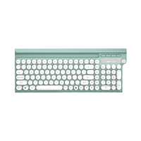 Langtu LT500 Set Keyboard dan Mouse Nirkabel 2.4G Punk Antarmuka USB 103 Tombol Desain Ergonomis-Pengisian Daya Senyap untuk Laptop/Kantor