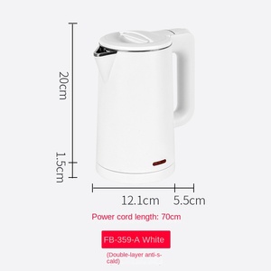 Hervidor Eléctrico de Acero Inoxidable Ecológico 110V-220V, 1.8-2L, Ebullición Rápida, Asa de Madera, Tapa, Apagado Automático, Diseño Nórdico - Product Image 1