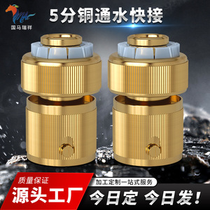 Conector de agua de latón Guoma Ruixiang de 15 mm con conexión rápida para manguera de jardín - Product Image 5