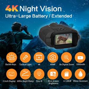 <span class=keywords><strong>Binoculares</strong></span> de <span class=keywords><strong>Visión</strong></span> <span class=keywords><strong>Nocturna</strong></span> Z095 4K de Última Tendencia, Dispositivo de <span class=keywords><strong>Visión</strong></span> <span class=keywords><strong>Nocturna</strong></span> Infrarroja de Estilo Viral con Zoom de Largo Alcance para Exteriores y Caza - Product Image 2