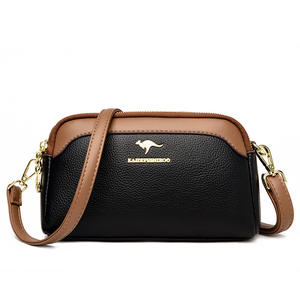 Sac fourre-tout décontracté en cuir PU pour femme, fermeture éclair, bandoulière unique, imperméable, doux, écologique, grande capacité, léger - Product Image 1