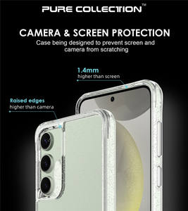 Funda Transparente Antigolpes y Antiarañazos de TPU y PC con Brillantina para Samsung Galaxy S24 FE <span class=keywords><strong>S23</strong></span> Plus S25 S26 Ultra - Product Image 5