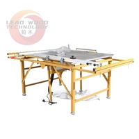 Scie à table coulissante portable avec fonctions de coupe et de rainurage en biseau à 45 degrés Conception pliable à moteur 220V
