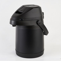 Pot de pression d'air isolé sous vide en acier inoxydable à Double couche de cruche isolée noire 1.3L 1.6L 1.9L 2.5L 3L 4L