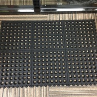 Tapis modulaires en caoutchouc pour extérieur, 36x36 pouces, avec drainage par trous