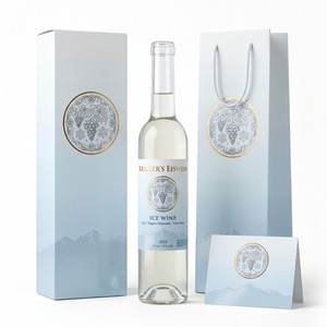 Etiquetas de Vino Helado Ecológicas y Reciclables Personalizadas de Primera Calidad, Papel Resistente al Agua con Estampado en Lámina y UV Localizado para Embalaje de Botellas de Regalo de Invierno - Product Image 4