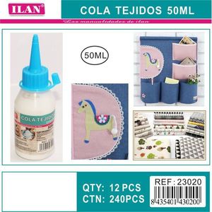 Colla per tessuti Ilan 50ml per lavori artigianali tessili - Product Image 3