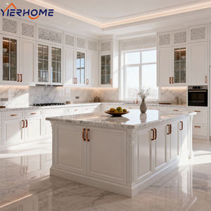 Ensemble d'armoires de cuisine laquées modernes en forme de L | Système complet de meubles de cuisine de luxe blanc prêt à - Product Image 1