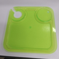 Assiette de pique-nique en plastique multicolore, taille personnalisée, plateau de service alimentaire pour le camping en plein air, fête de pique-nique, réunion de famille, événement