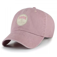 Gorra de béisbol unisex de verano de 6 paneles de pana, poliéster/algodón, con hebilla metálica, protección solar suave, parte superior profunda, visera ancha y letras comunes.