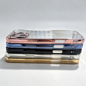 เคสใสเคลือบไฟฟ้าบางเฉียบขอบตรง - ใช้ได้กับ <span class=keywords><strong>iPhone</strong></span> 16, 15, 14 และ 13 Pro Max Series - Product Image 3