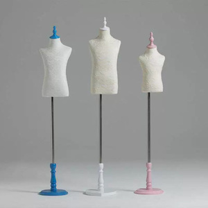 Torso de Maniquí de encaje ajustable para niños con base estable, soporte de exhibición de medio cuerpo Unisex para niños de 4 a 8 años - Product Image 1
