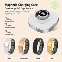 Anillo Inteligente IP68 Resistente al Agua, Monitor de Actividad Física, Monitor de Salud, Monitor de Sueño, Carga Magnética, Compatible con Android e IOS