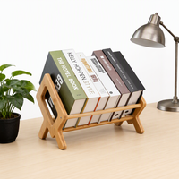 Porte-livres moderne en bambou, organisateur de livres de bureau, étagère de rangement, multifonctionnel et peu encombrant pour le salon