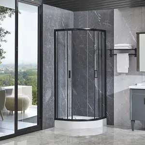 Sliding Shower Glass Door Black Most Popular Shower Enclosure Sector Shape Applied To Bathrooms