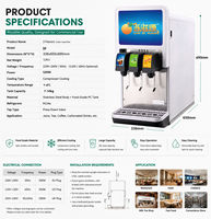 Distributeur de boissons gazeuses commercial OEM à 3 têtes pour cola, citron, orange – Idéal pour les supérettes et les cinémas