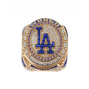 Sıcak satış 2024 Los Angeles doparty şampiyonası yüzükler moda altın kaplama alaşım takı yüzük için parti yıldönümü çerçeve ayarı - Product Image 1