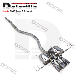ท่อไอเสีย SUS304 OBM cataback ปลายท่อไอเสีย <span class=keywords><strong>Tri</strong></span> Outlet สำหรับ Honda Civic Type r/ Type-R 2.0T 2017-2023 - Product Image 2