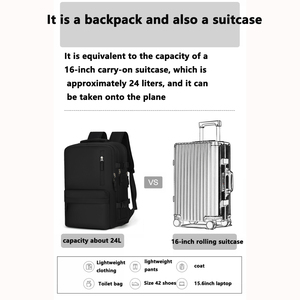 กระเป๋าเป้สะพายหลังแบบดัฟเฟิลสำหรับเดินทางธุรกิจ ปี 2026 กันน้ำ ขนาดใหญ่ จุของได้เยอะ ช่องเสียบ <span class=keywords><strong>USB</strong></span> สำหรับชาร์จแบตเตอรี่ - Product Image 2