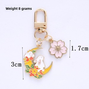 Llavero Metálico Kawaii <span class=keywords><strong>de</strong></span> Conejo Rosa con Sakura y Luna para Mujer, Colgante Lindo <span class=keywords><strong>de</strong></span> Conejito para Bolso, Regalo <span class=keywords><strong>de</strong></span> Primavera con Flor <span class=keywords><strong>de</strong></span> Cerezo para Ella - Product Image 6