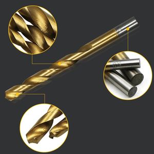 13 Buah Set Mata Bor Putar Batang Bulat 2-12Mm Pemotong Lubang Berlapis Titanium Mata Bor Baja Kecepatan Tinggi Alat Pertukangan - Product Image 5