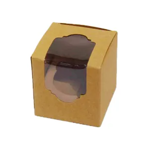 Wholesale clear lid cupcake boxes packaging box for cake packaging and pie