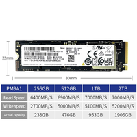 Samsung PM9A1 SSD M.2 2280 Nvme Pcie Gen 4.0x4 dahili katı hal sürücü sabit Disk bilgisayar için 256G 500GB 1TB 2TB Lexar ABS
