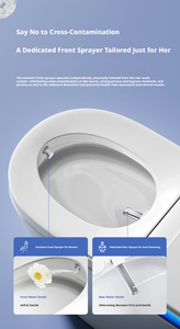 G838 Nouveau design WC intelligent suspendu mural en céramique électrique avec réservoir intégré, fonction de lavage frontal à bulles pour femme et éclairage d'ambiance - Product Image 6