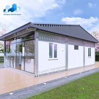 Zhongnan détachable modulaire 20FT1 2 3 4 chambres à coucher maisons préfabriquées conteneur moderne maison construire mur de verre petite maison conteneur villa